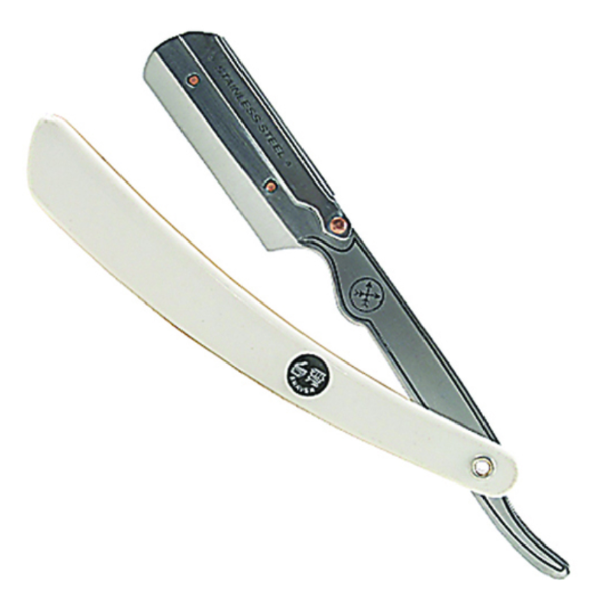 Porta-navaja Barbero recta, parker, SRW Blanca, Acero Inoxidable