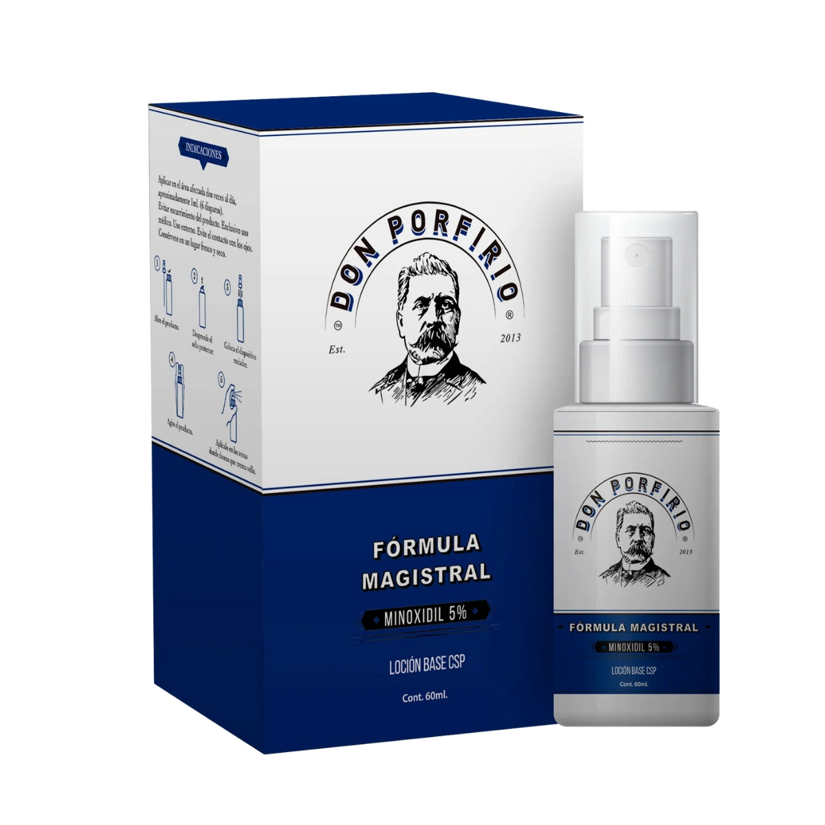 Bálsamo de crecimiento para barba y bigote minox 5%, 60ml