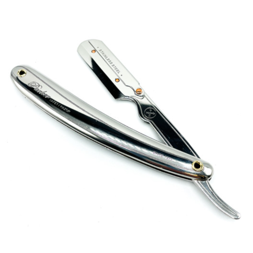 Porta-navaja Barbero Recta, Parker, SR1 Plata, Acero Inoxidable