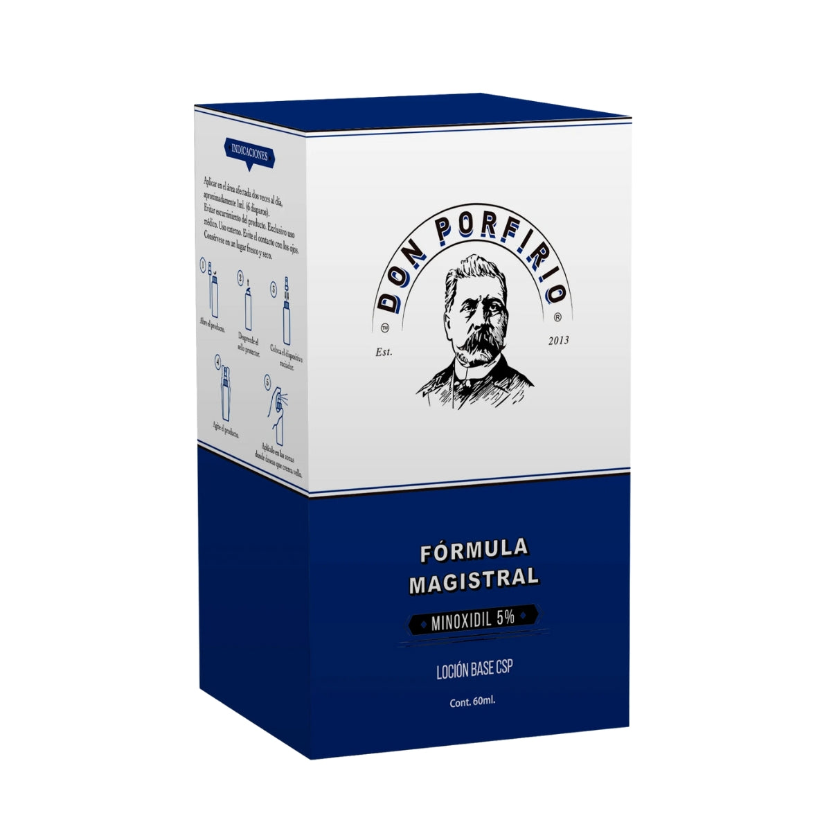 Bálsamo de crecimiento para barba y bigote minox 5%, 60ml