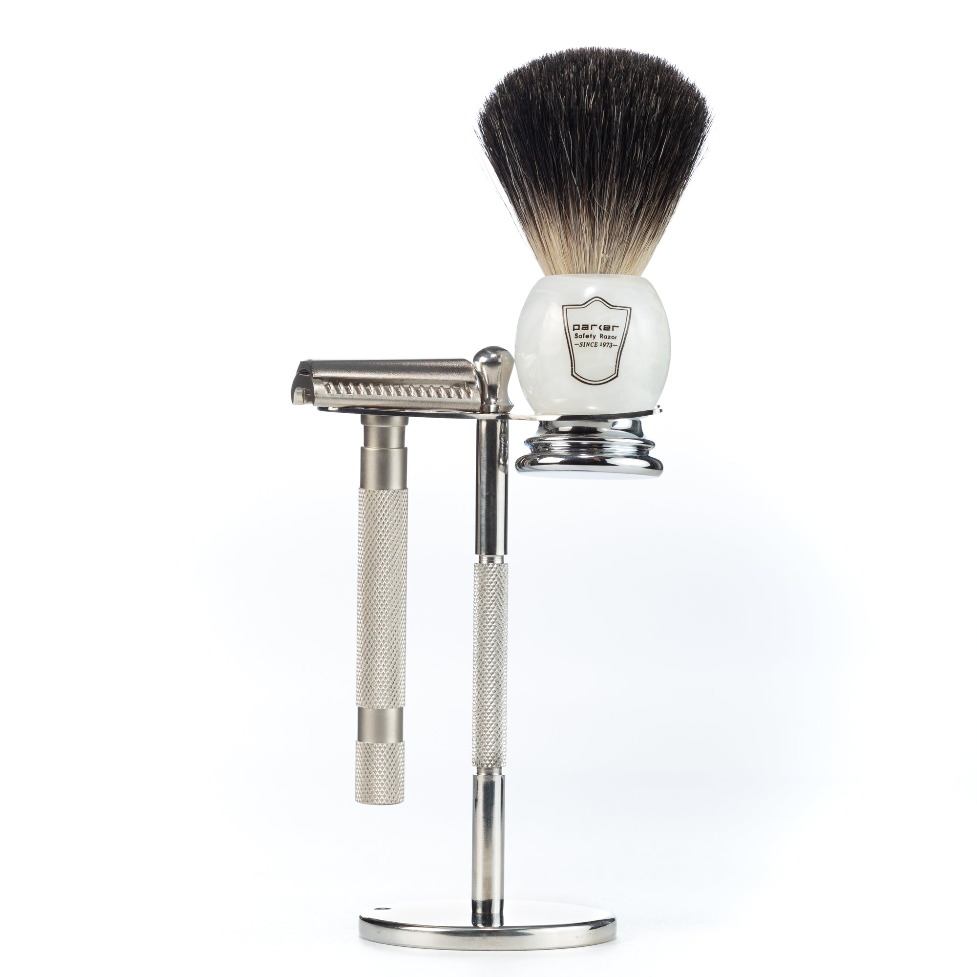 Set De Afeitado Parker, Pedestal, Shavett o Rastrillo, Brocha