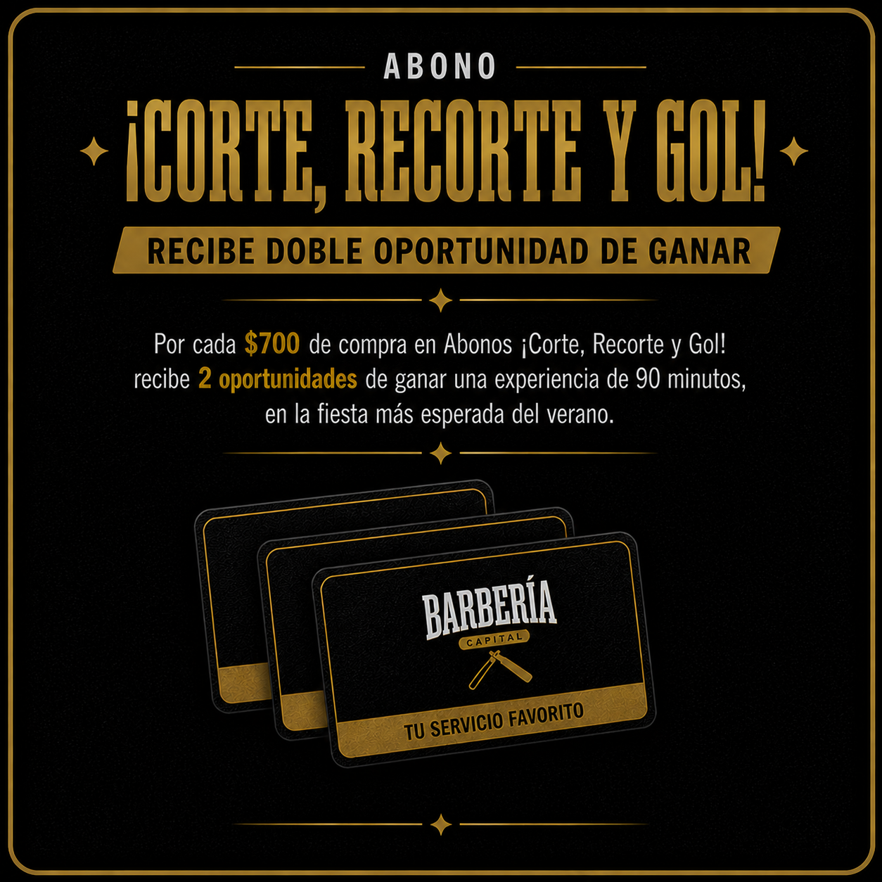 Corte de pelo - ABONO ¡CORTE, RECORTE Y GOL!  - Guadalajara + Leon + Veracruz