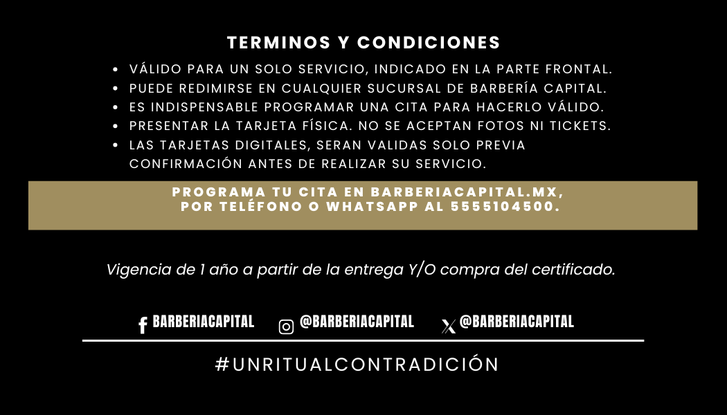 TARJETA DE REGALO ARREGLO DE BARBA DELUXE